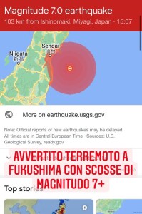 Avverito terremoto a Fukushima con scosse di Magnitude 7 +